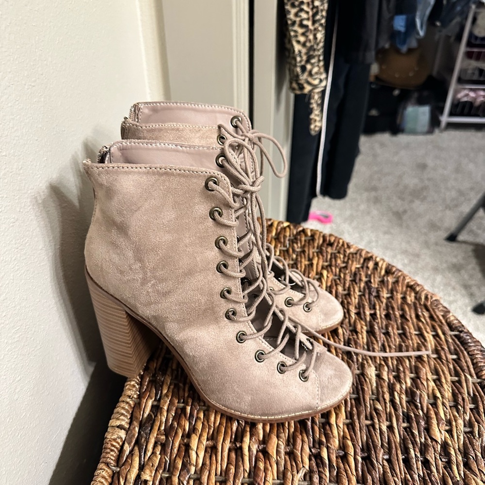 Lace up booties size 8.5